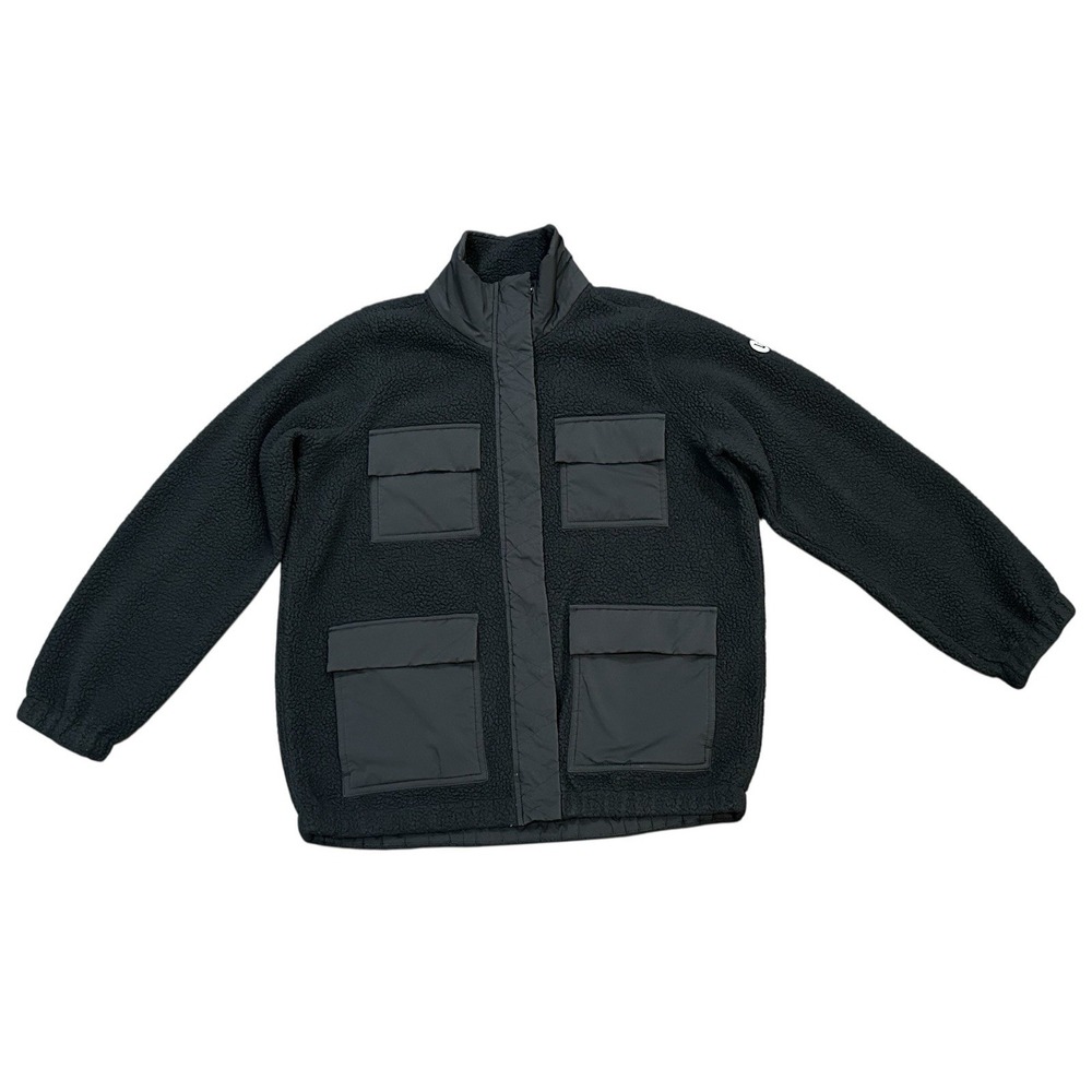 Vuori‎ Womens Sherpa Fleece Utility Pockets Full Zip Black Jacket Size XS